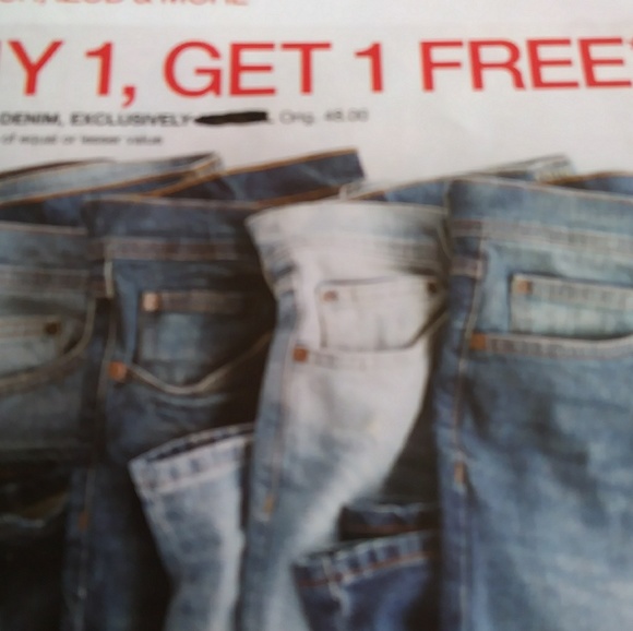 all brand names Denim - Buy One Get ONE FREE items price 20 to $35